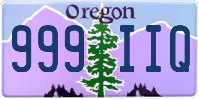 OR license plate 999IIQ