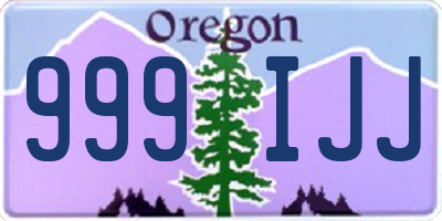 OR license plate 999IJJ