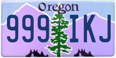 OR license plate 999IKJ