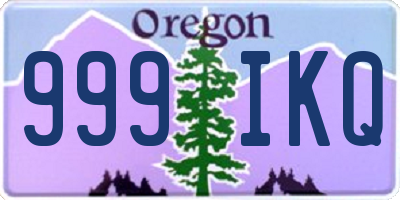 OR license plate 999IKQ