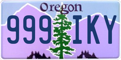 OR license plate 999IKY