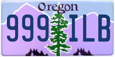 OR license plate 999ILB