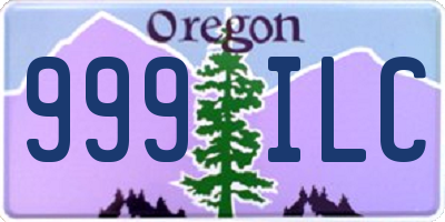 OR license plate 999ILC