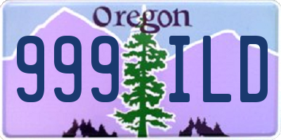 OR license plate 999ILD