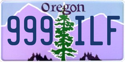 OR license plate 999ILF