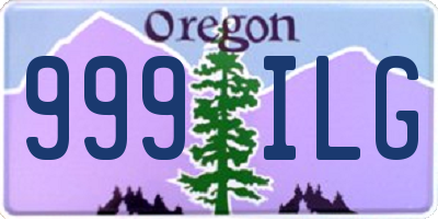 OR license plate 999ILG