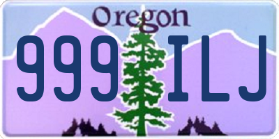 OR license plate 999ILJ