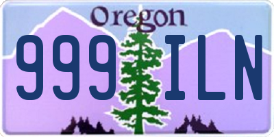 OR license plate 999ILN