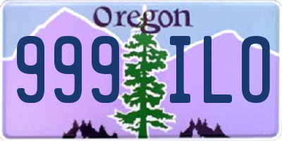 OR license plate 999ILO