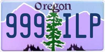 OR license plate 999ILP