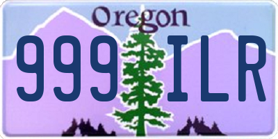 OR license plate 999ILR