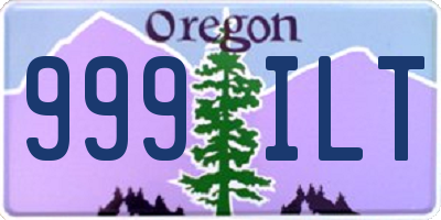 OR license plate 999ILT