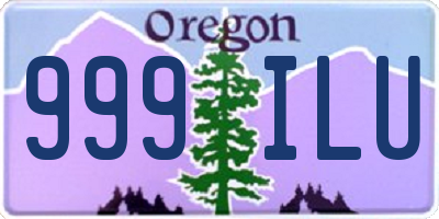 OR license plate 999ILU