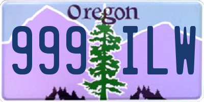 OR license plate 999ILW