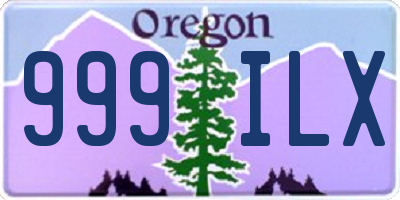 OR license plate 999ILX