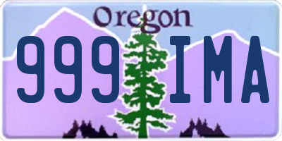 OR license plate 999IMA