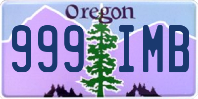 OR license plate 999IMB