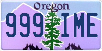 OR license plate 999IME
