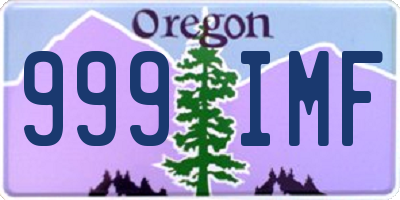 OR license plate 999IMF