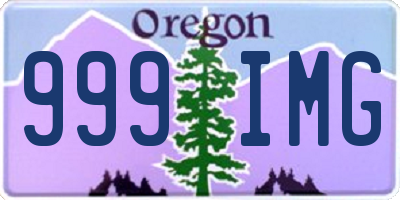 OR license plate 999IMG