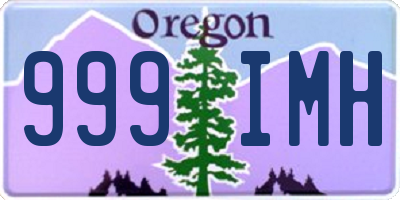 OR license plate 999IMH