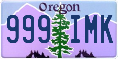OR license plate 999IMK