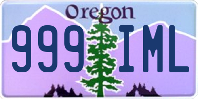 OR license plate 999IML