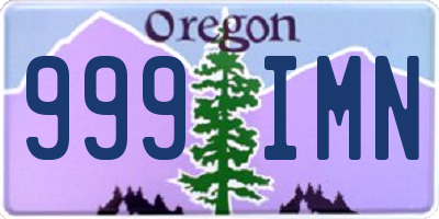 OR license plate 999IMN