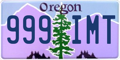 OR license plate 999IMT