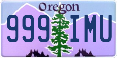 OR license plate 999IMU