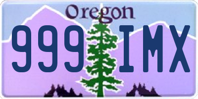 OR license plate 999IMX