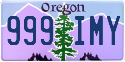 OR license plate 999IMY