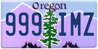 OR license plate 999IMZ