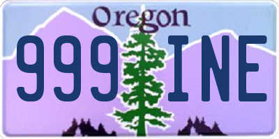 OR license plate 999INE