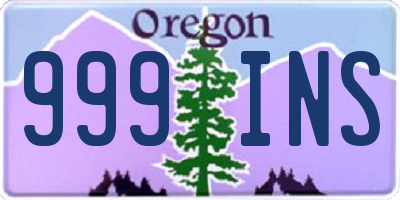 OR license plate 999INS