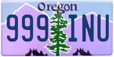 OR license plate 999INU