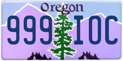OR license plate 999IOC