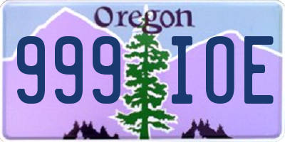 OR license plate 999IOE