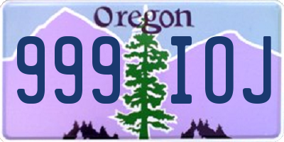 OR license plate 999IOJ