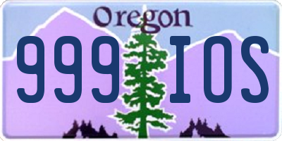 OR license plate 999IOS
