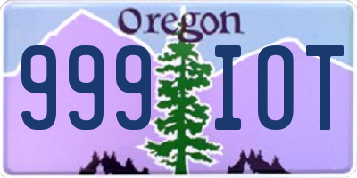 OR license plate 999IOT