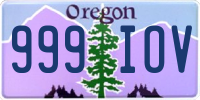 OR license plate 999IOV
