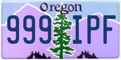 OR license plate 999IPF