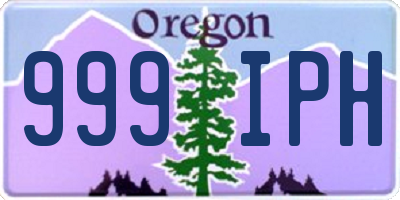 OR license plate 999IPH