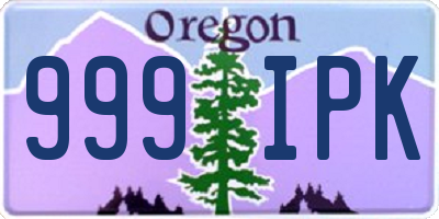OR license plate 999IPK