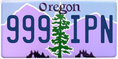 OR license plate 999IPN
