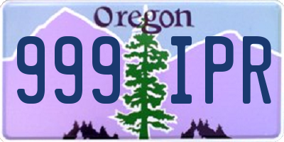 OR license plate 999IPR