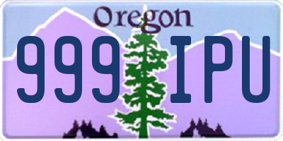 OR license plate 999IPU