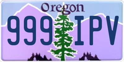 OR license plate 999IPV