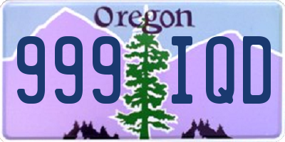 OR license plate 999IQD